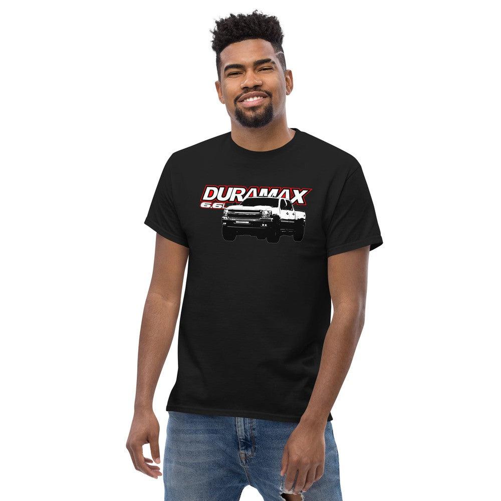 07-13 6.6l Duramax T-Shirt modeled in black