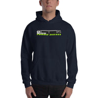 Thumbnail for First Gen 12 Valve Diesel Truck Hoodie Sweatshirt modeled in navy