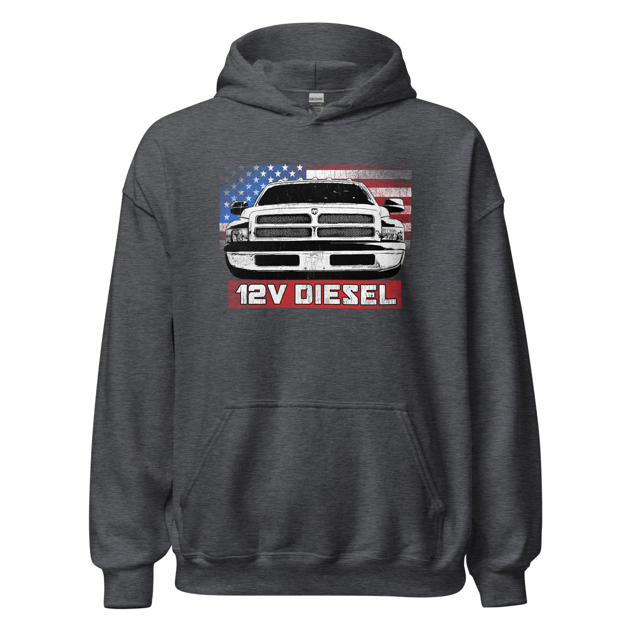 12v 5.9 2nd Gen Truck Hoodie in grey