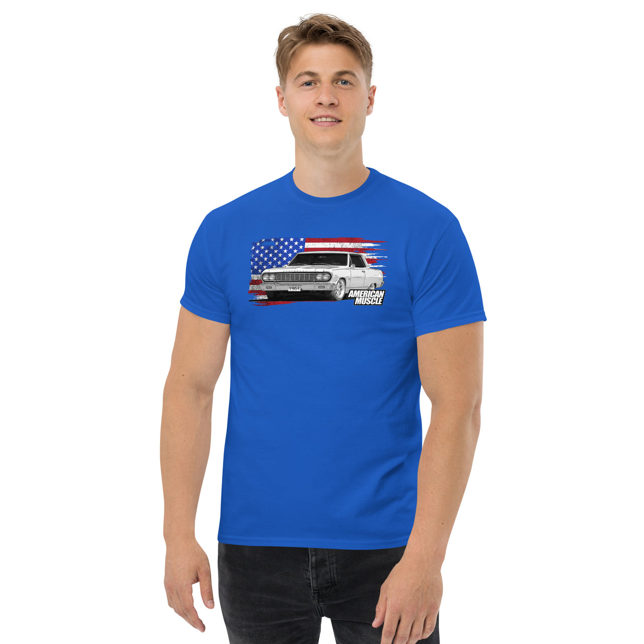 1964 Chevelle T-Shirt With American Flag