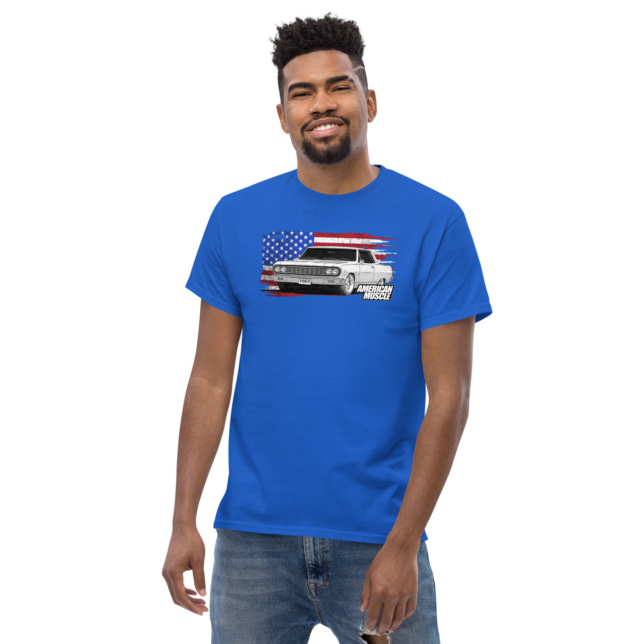 1964 Chevelle T-Shirt With American Flag
