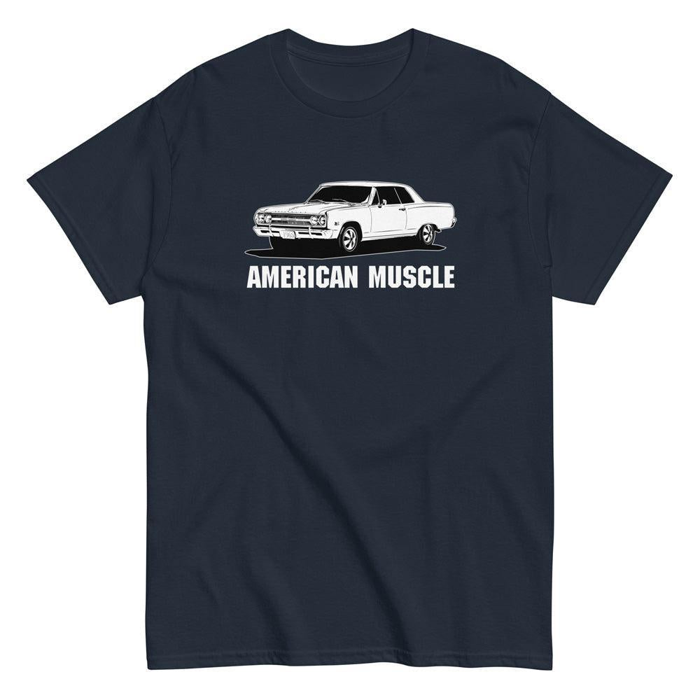 1965 chevelle malibu t-shirt in navy