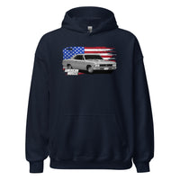 Thumbnail for 1966 Chevelle Car Hoodie Sweatshirt With American Flag design - in navy