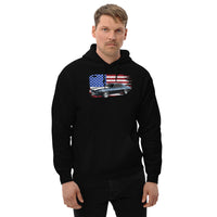 Thumbnail for 69 Camaro Hoodie With American Flag Background-In-White-From Aggressive Thread