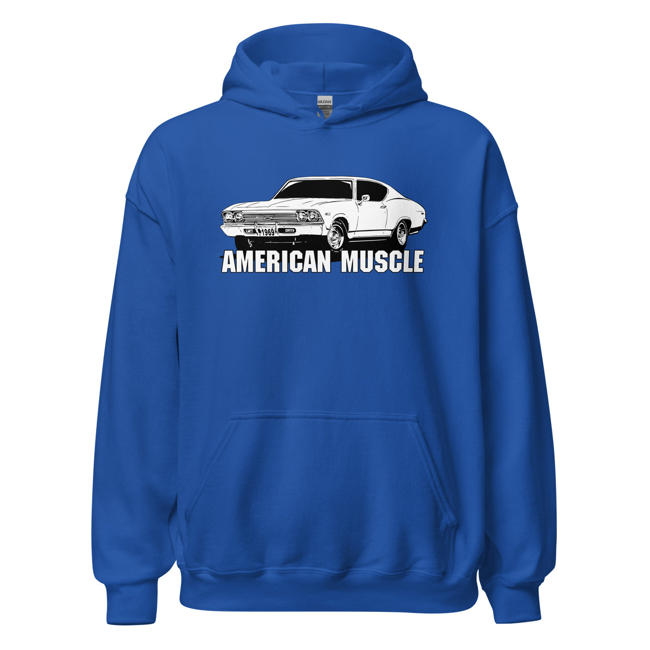 1969 Chevelle Hoodie Sweatshirt in royal