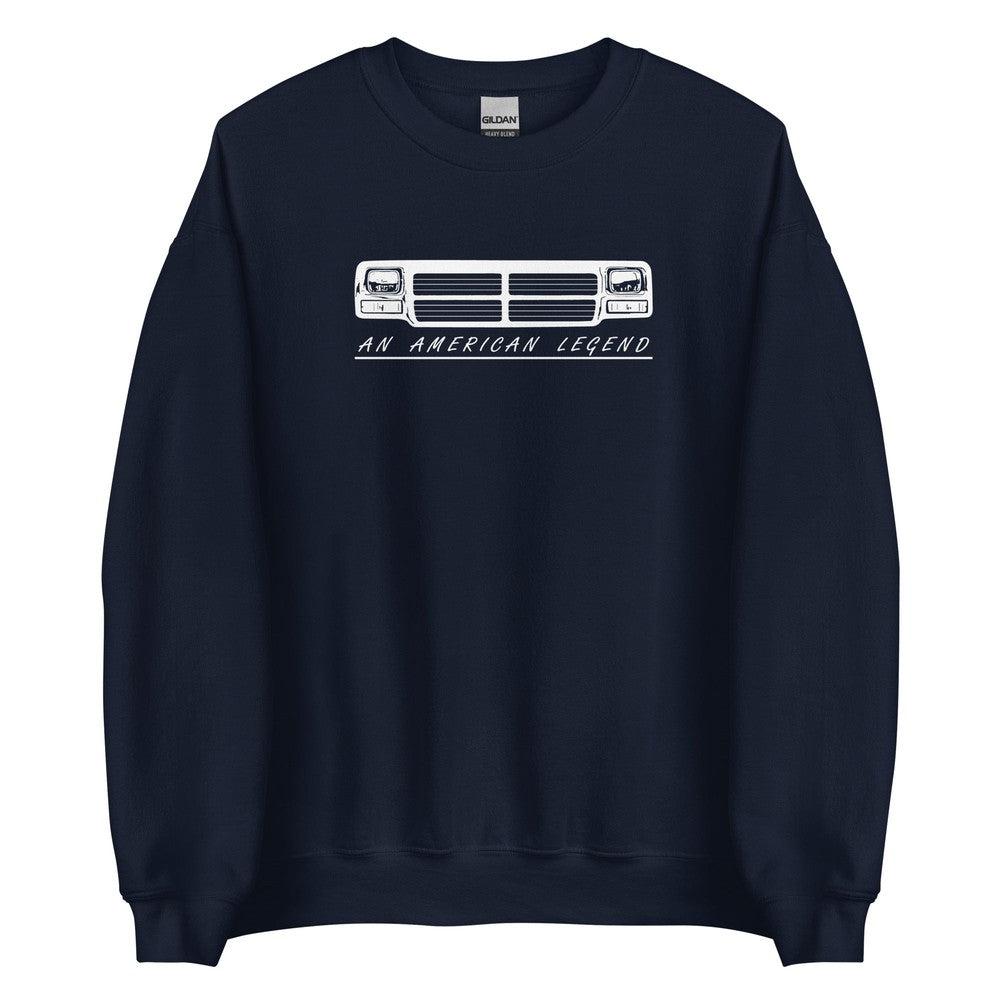 First Gen Truck Grille Crew Neck Sweatshirt-In-Black-From Aggressive Thread