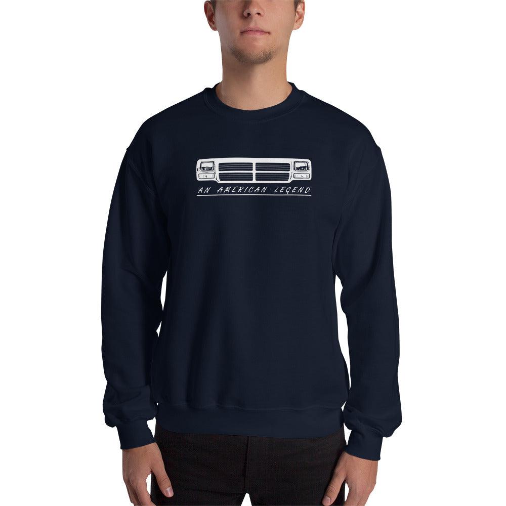 First Gen Truck Grille Crew Neck Sweatshirt-In-Black-From Aggressive Thread