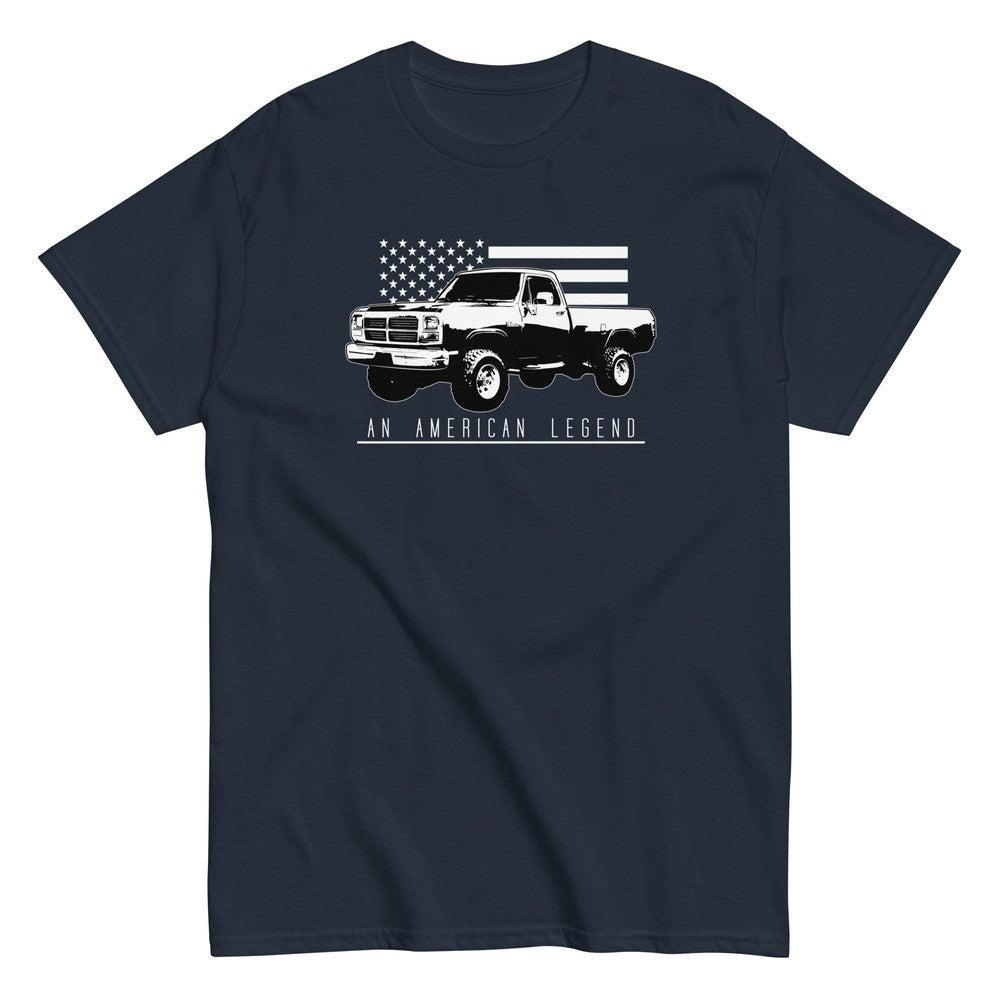 First Gen Truck T-Shirt With American Flag Design in navy