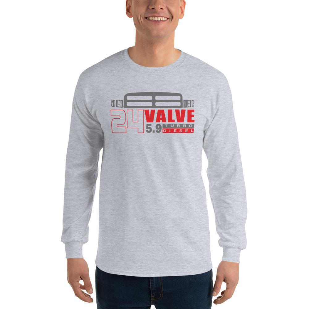 24v 5.9 Diesel 2nd Gen Truck Long Sleeve Shirt in grey