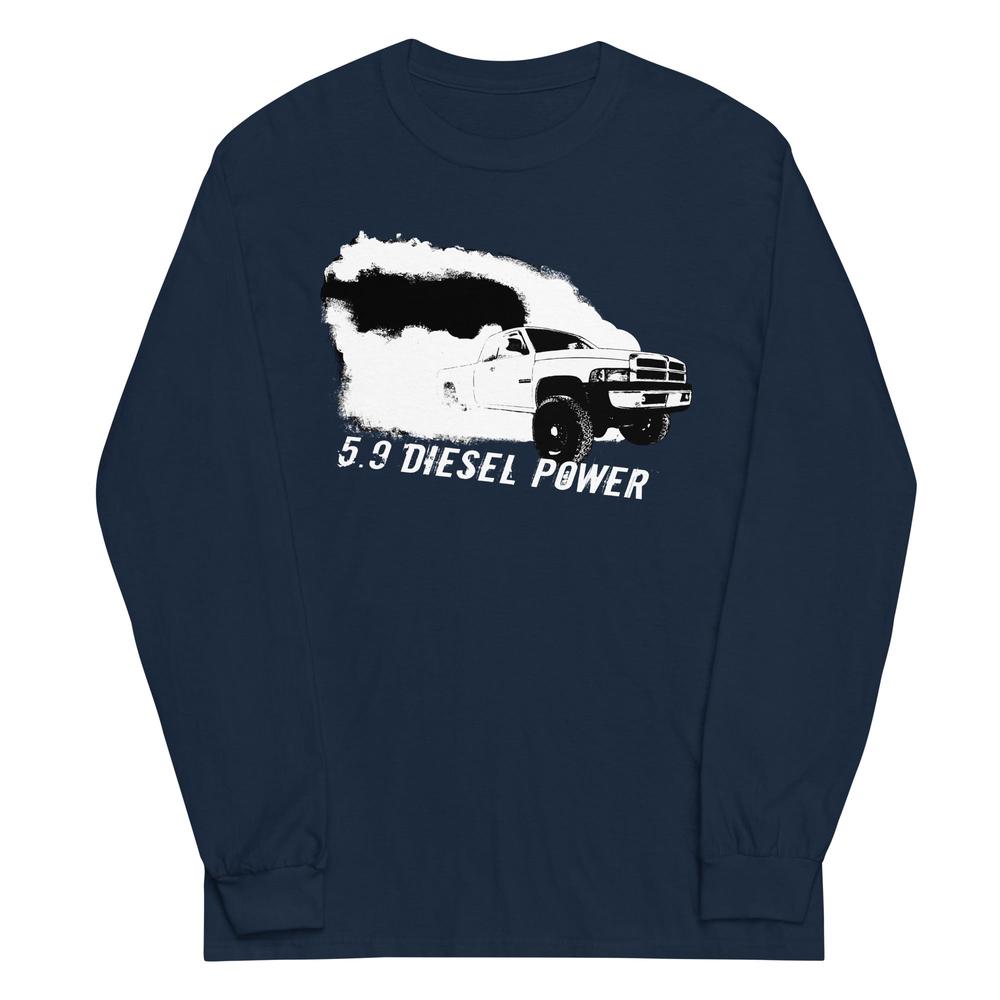 2nd Gen diesel Burnout Rolling Coal Long Sleeve in navy