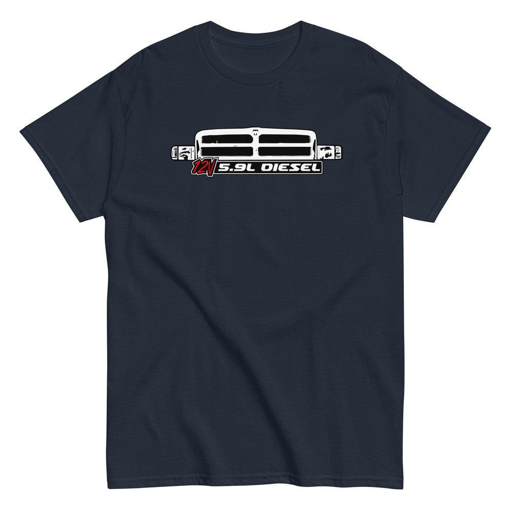 Second Gen 12v 5.9 Diesel Truck T-Shirt in navy