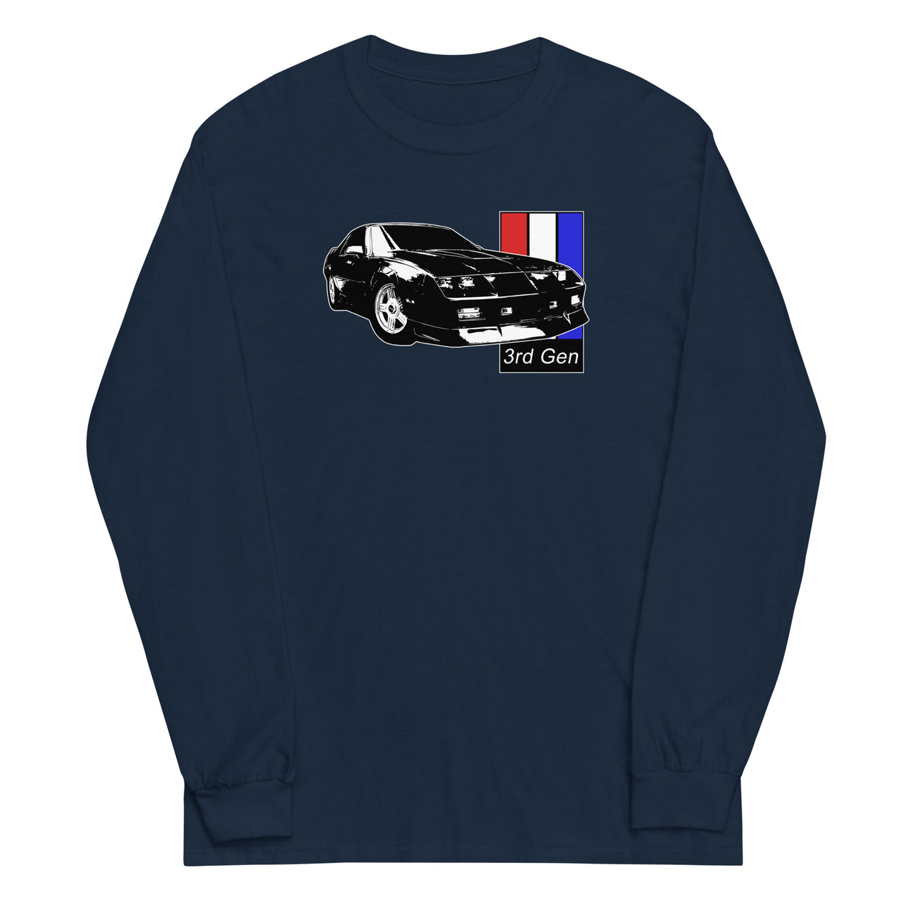 3rd Gen Camaro Long Sleeve Shirt in navy