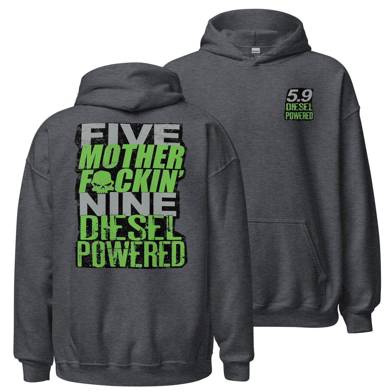 Five MF'N Nine 5.9 Diesel Truck Hoodie in grey