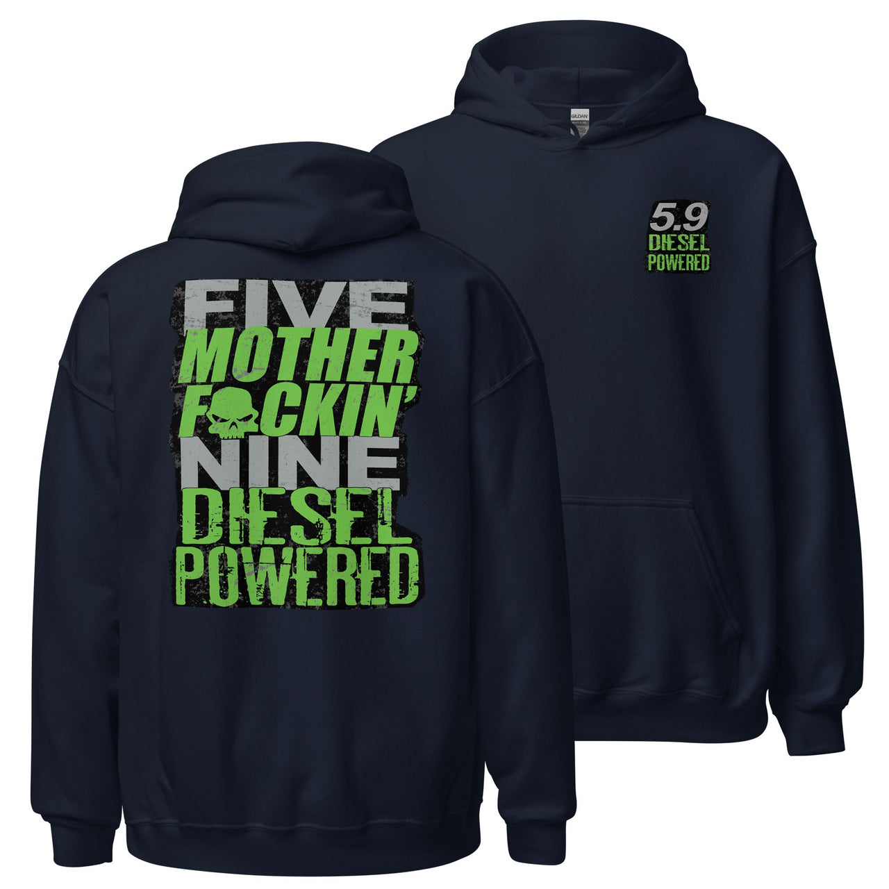 Five MF'N Nine 5.9 Diesel Truck Hoodie in navy