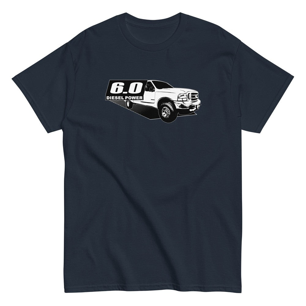 Power Stroke 6.0 Diesel Truck T-Shirt in navy
