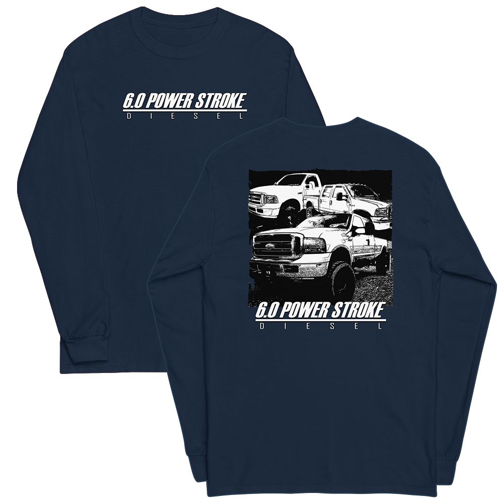 6.0 Power Stroke Trucks Long Sleeve Shirt - navy