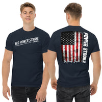 Thumbnail for 6.0 Powerstroke American Flag T-Shirt-In-Black-From Aggressive Thread