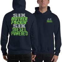 Thumbnail for 6.6 MF'N Duramax Diesel Hoodie Sweatshirt modeled in navy