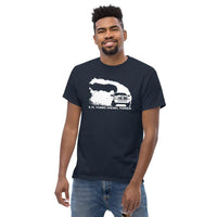 Thumbnail for 6.7 3rd Gen Burnout Truck T-Shirt modeled in navy