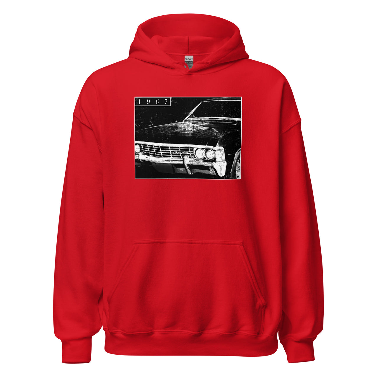 1967 Impala hoodie sweatshirt in red
