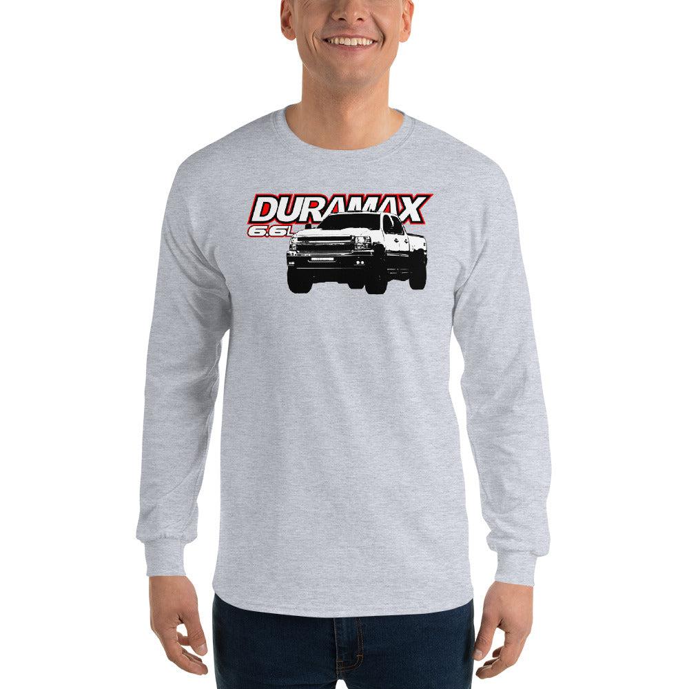 6.6l Duramax Long Sleeve T-Shirt-In-Black-From Aggressive Thread