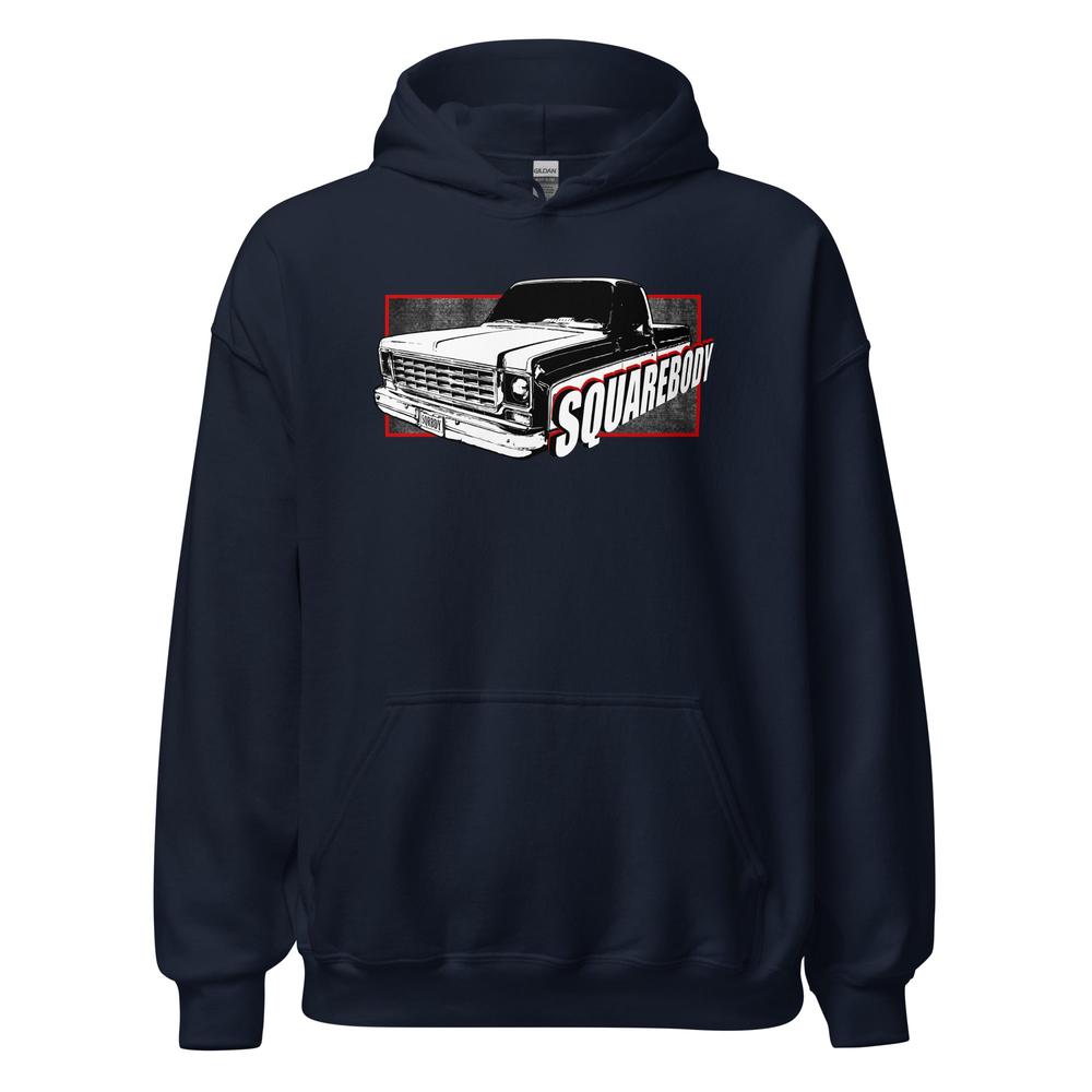 Round Eye Square Body Truck Hoodie in navy