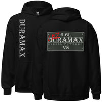 Thumbnail for LBZ Duramax Hoodie - Vintage Sign Design - Aggressive Thread - Color Black