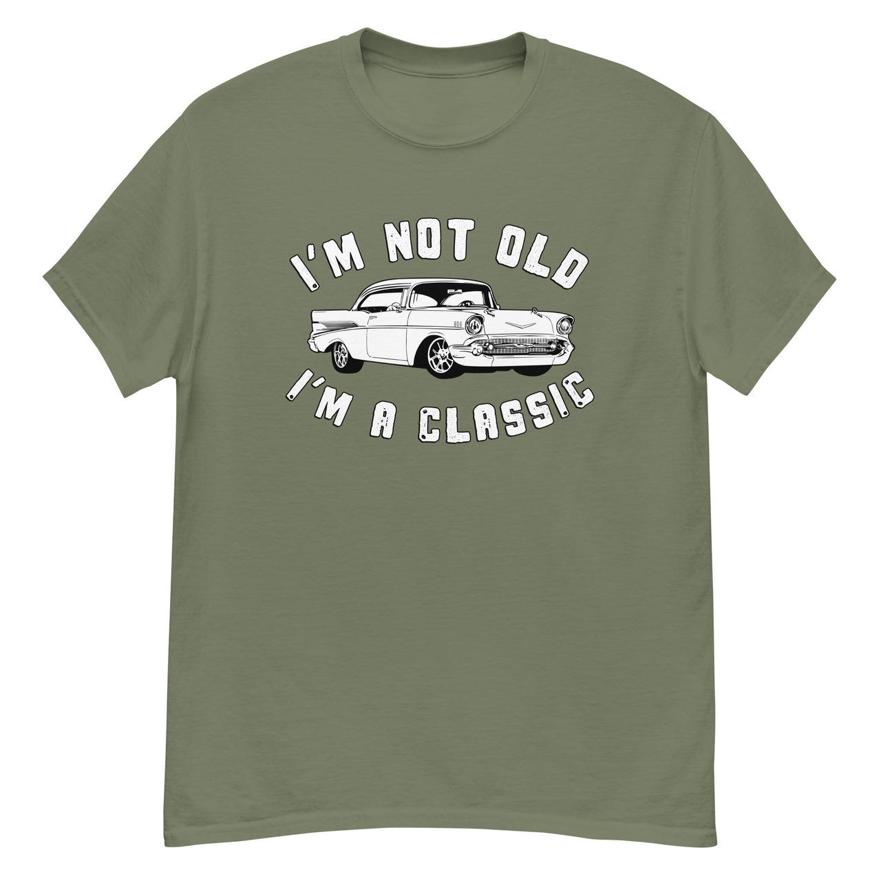 Im Not Old Im A Classic 57 Chevy Belair TShirt in green