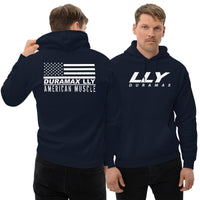 Thumbnail for Man wearing LLY Duramax Sweatshirt Hoodie