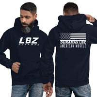 Thumbnail for LBZ Duramax Hoodie With American Flag in navy