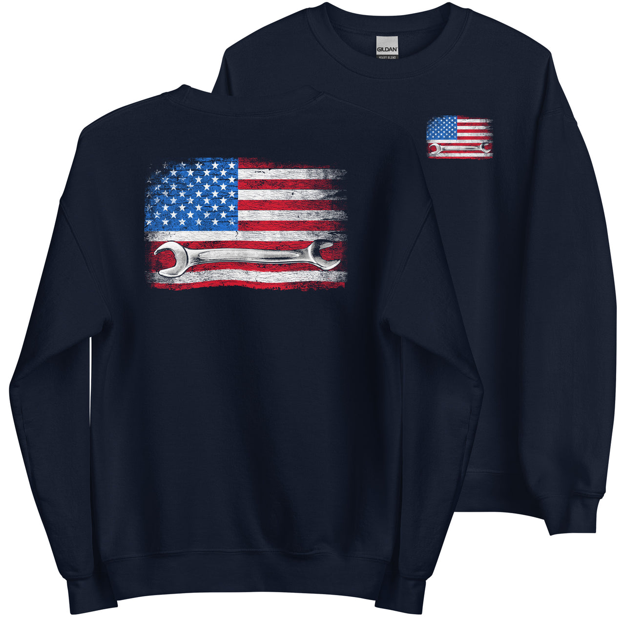 Mechanic Crew Neck Sweatshirt in navy