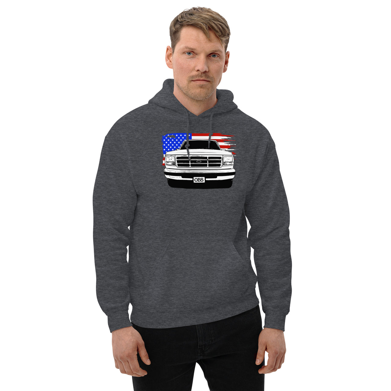 OBS Truck Hoodie with American Flag design