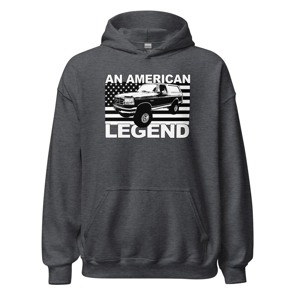 OBS Bronco An American Legend Hoodie in dark heather
