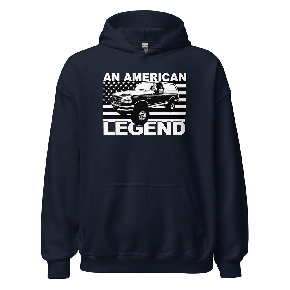 OBS Bronco An American Legend Hoodie in navy