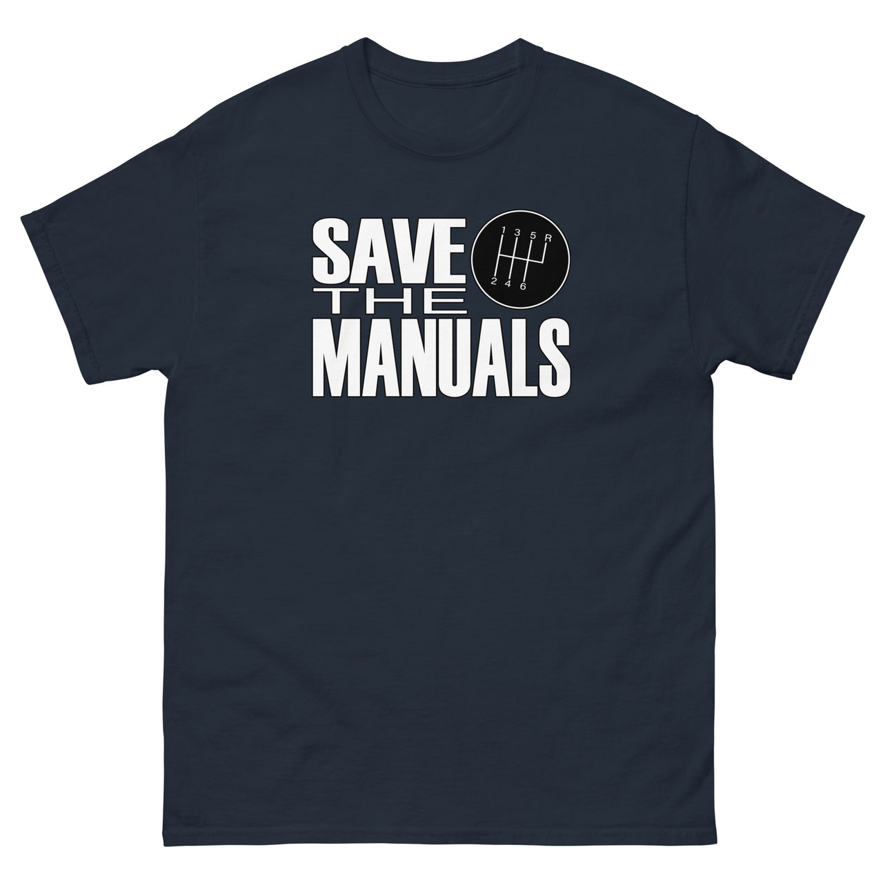 Save The Manuals Car Enthusiast Shirt navy