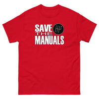 Thumbnail for Save The Manuals Car Enthusiast Shirt red
