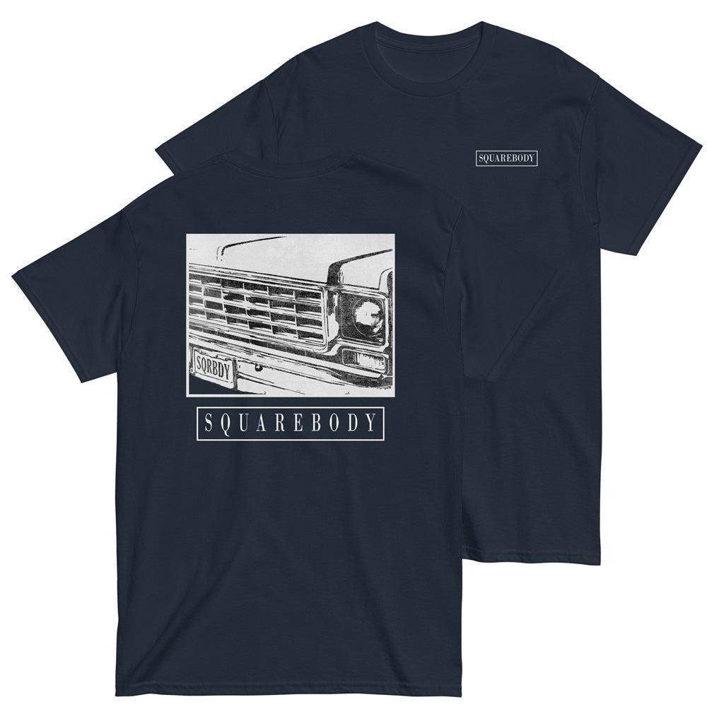 Square Body T-Shirt Based on 70s Round Eye Truck - navy