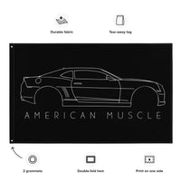 Thumbnail for 5th Gen Camaro Line Art Wall Flag details