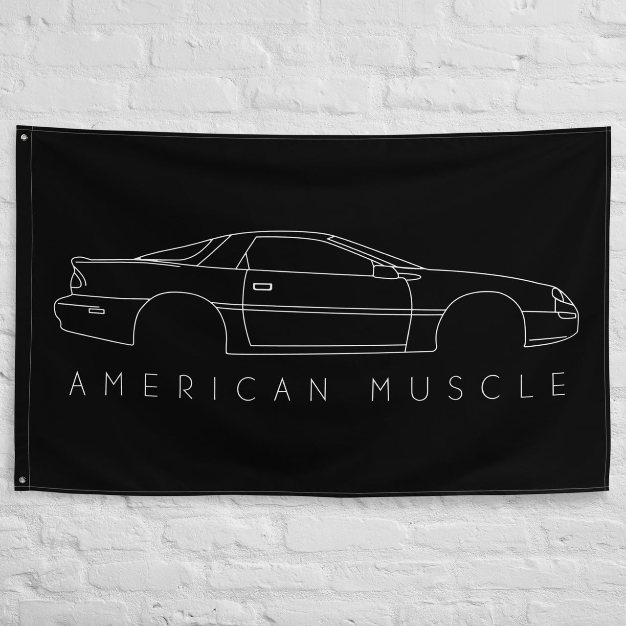 Late 4th Gen Camaro Line Art Flag