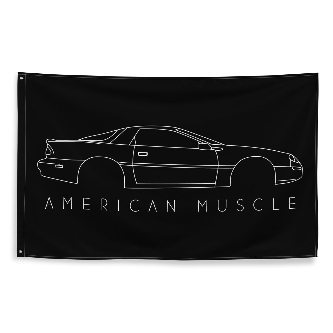 Late 4th Gen Camaro Line Art Flag