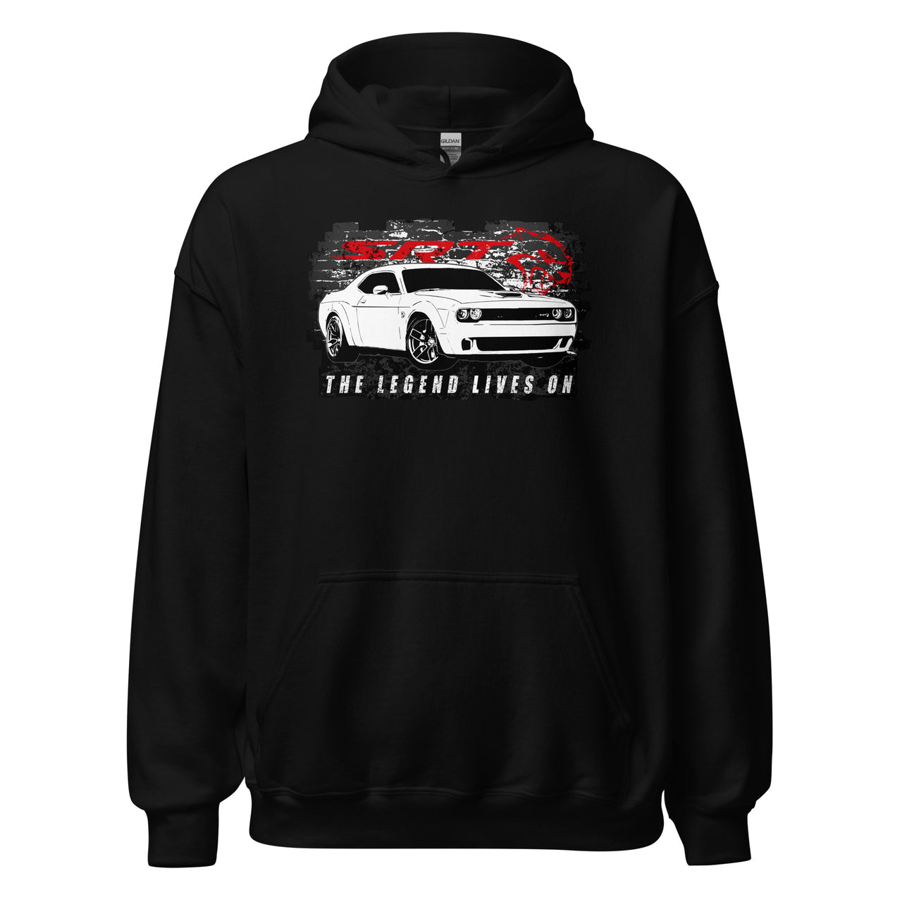 Challenger Demon Hoodie Sweatshirt-In-Black-From Aggressive Thread