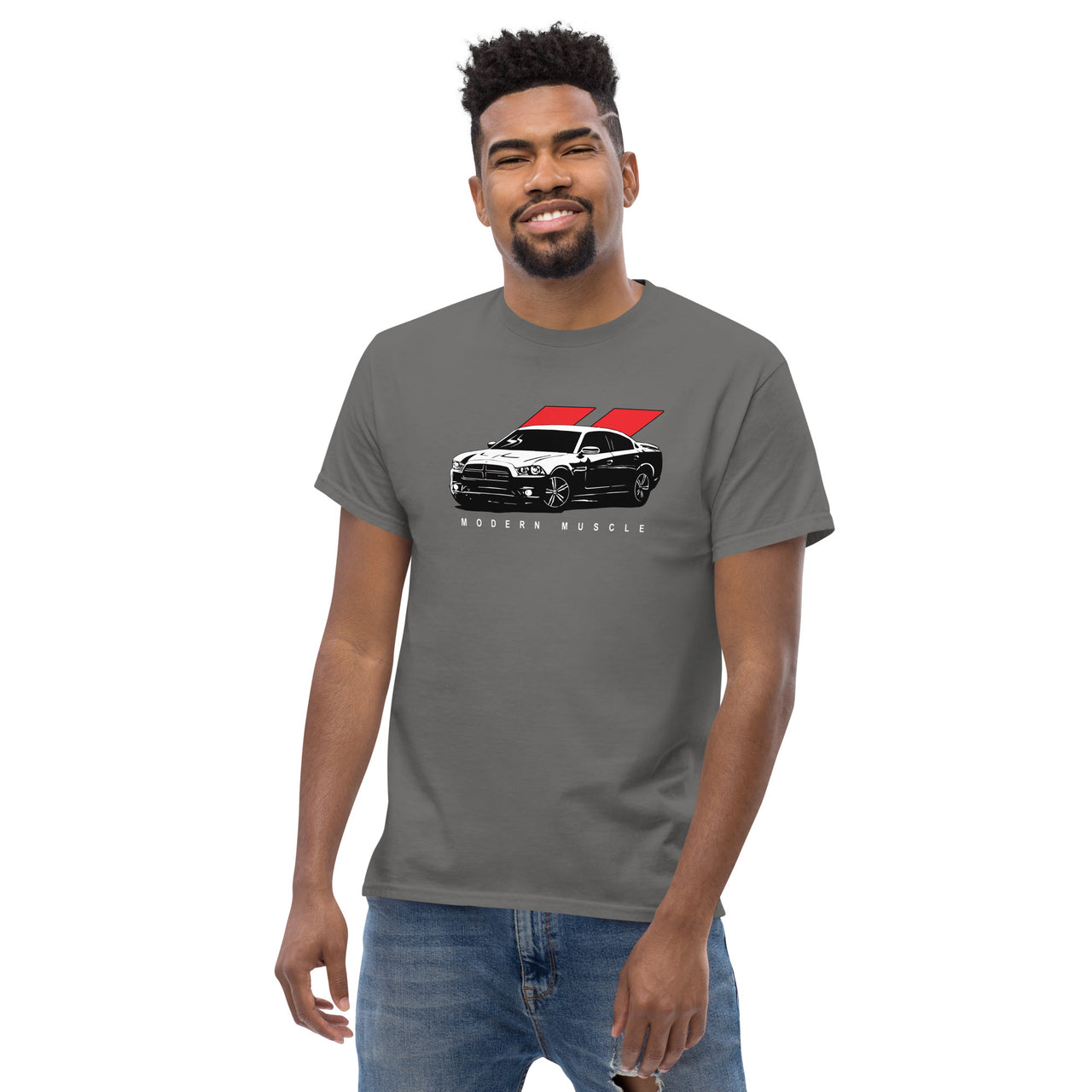 2010-2014 Charger T-Shirt modeled in grey