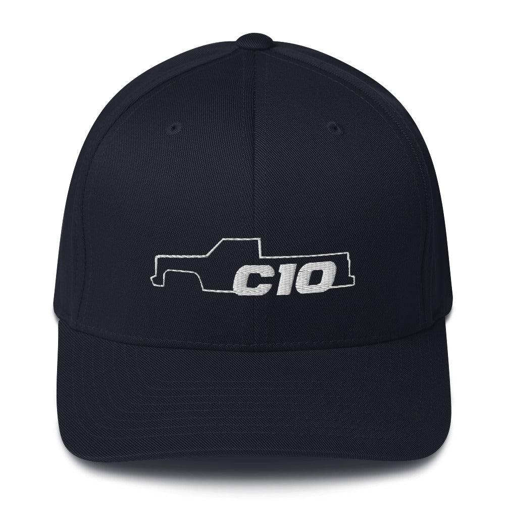 Square Body C10 Truck Flexfit Hat navy