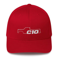 Thumbnail for Square Body C10 Truck Flexfit Hat in red