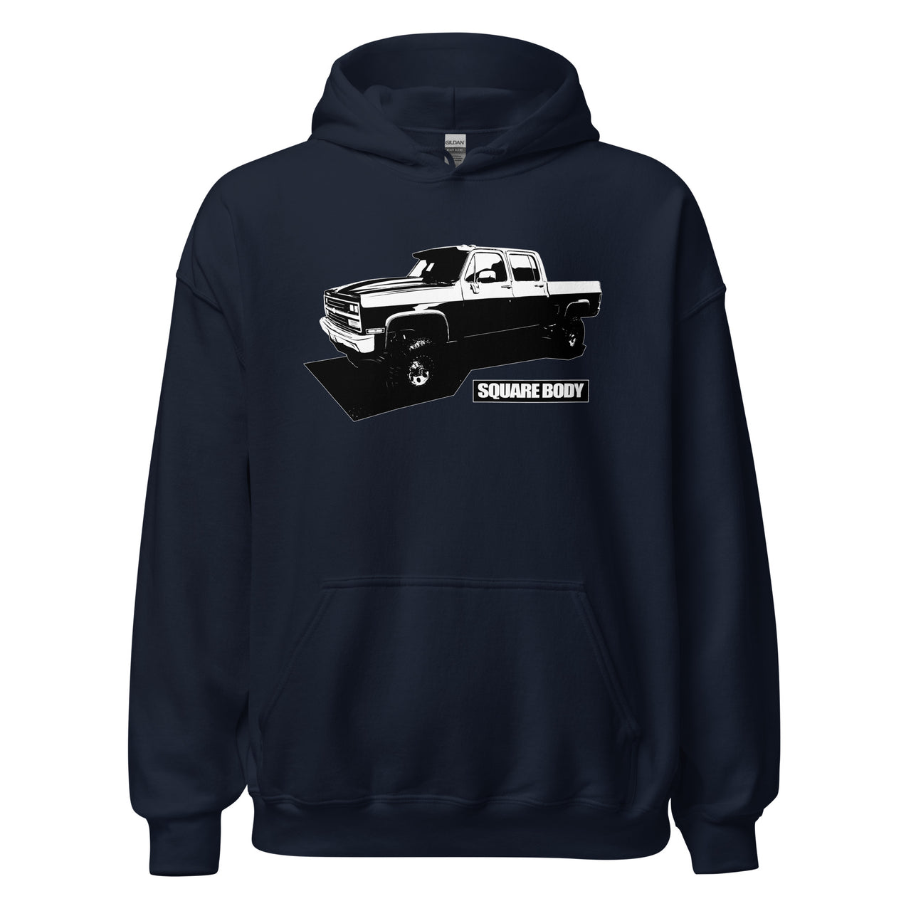 Squarebody Crew Cab Truck Hoodie in navy