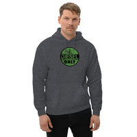 Thumbnail for model wearing Diesel Only Hoodie in grey