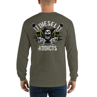 Thumbnail for Diesel Addicts Truck Long Sleeve Shirt military back