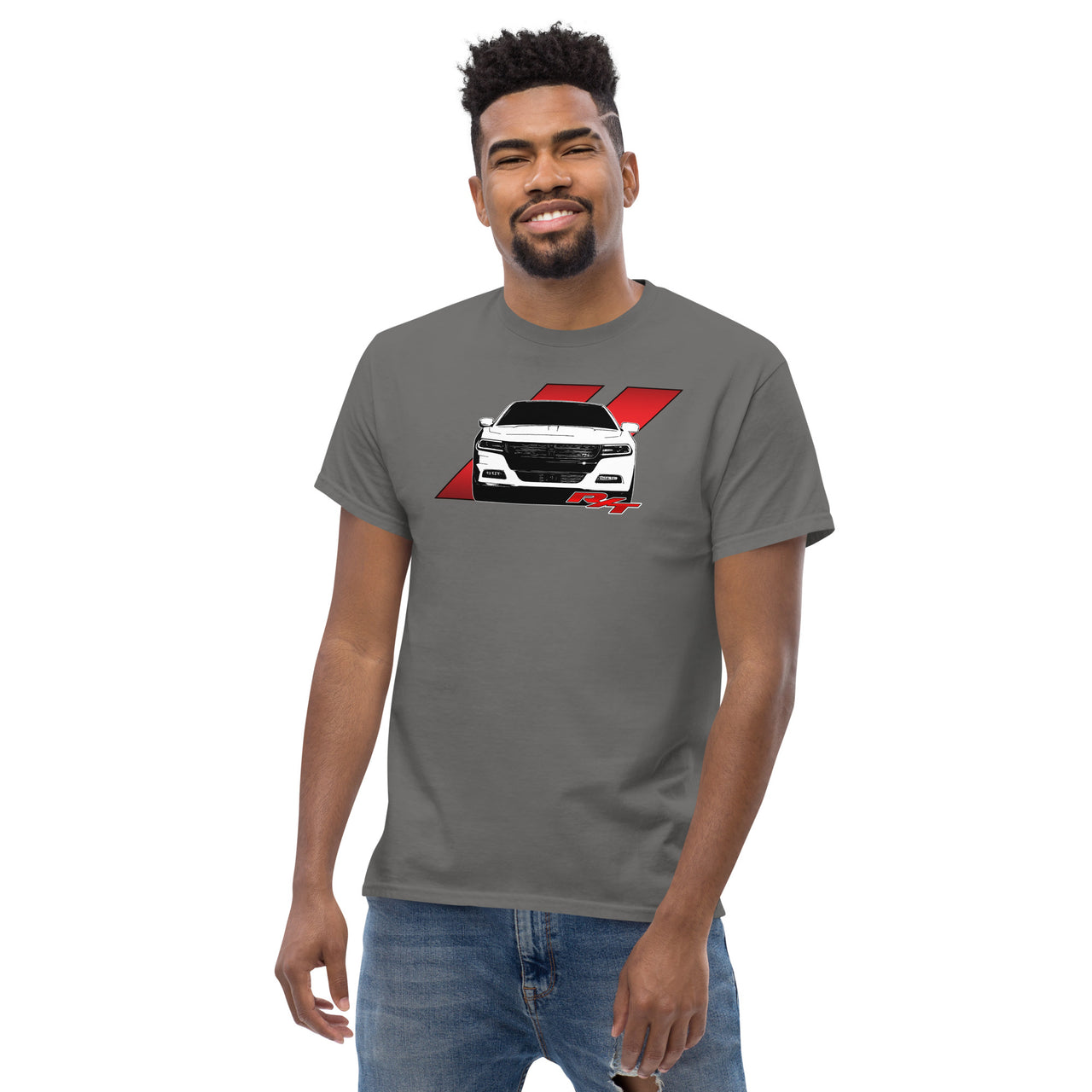 Charger RT T-Shirt With Hash Marks-In-Black-From Aggressive Thread