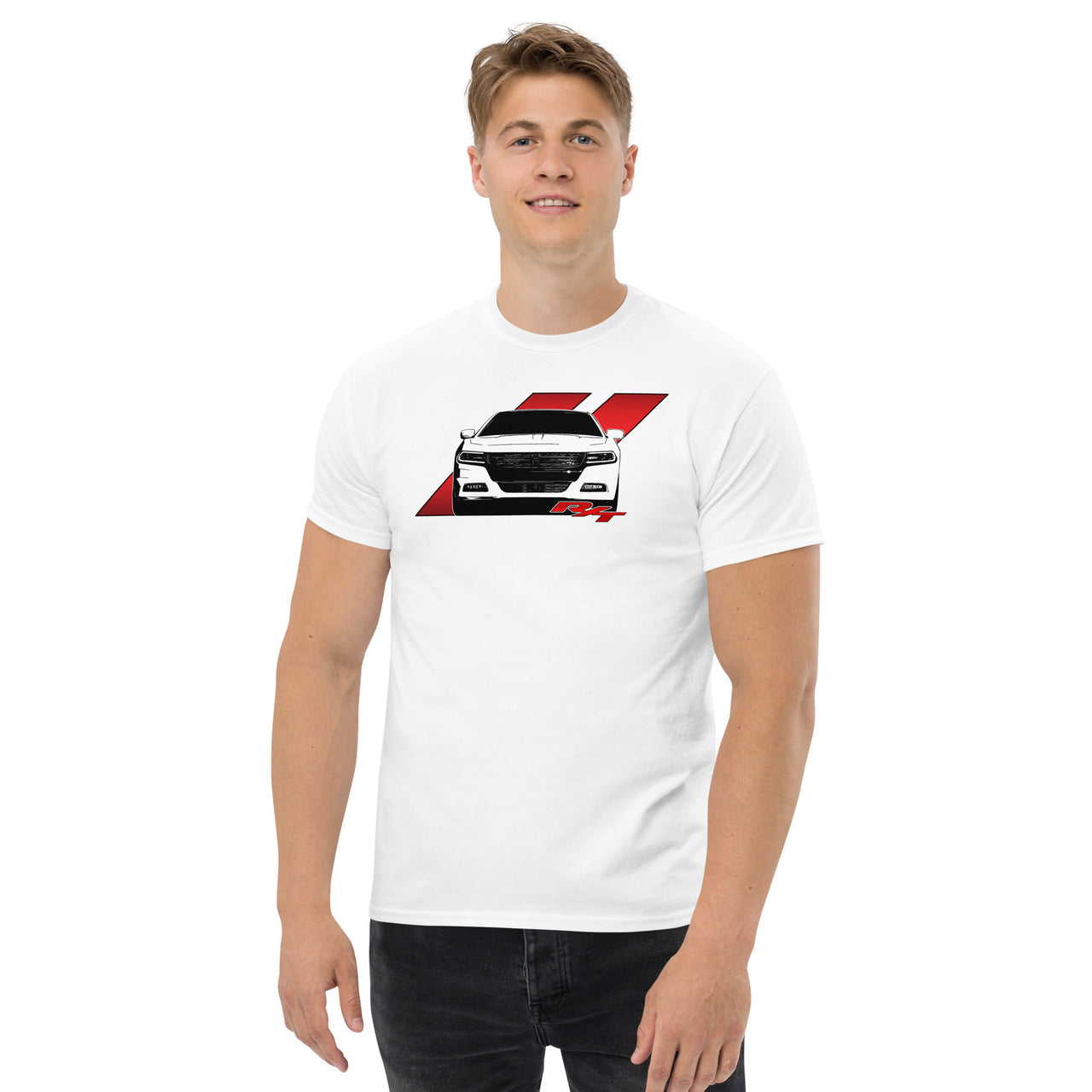 Charger RT T-Shirt With Hash Marks-In-Black-From Aggressive Thread