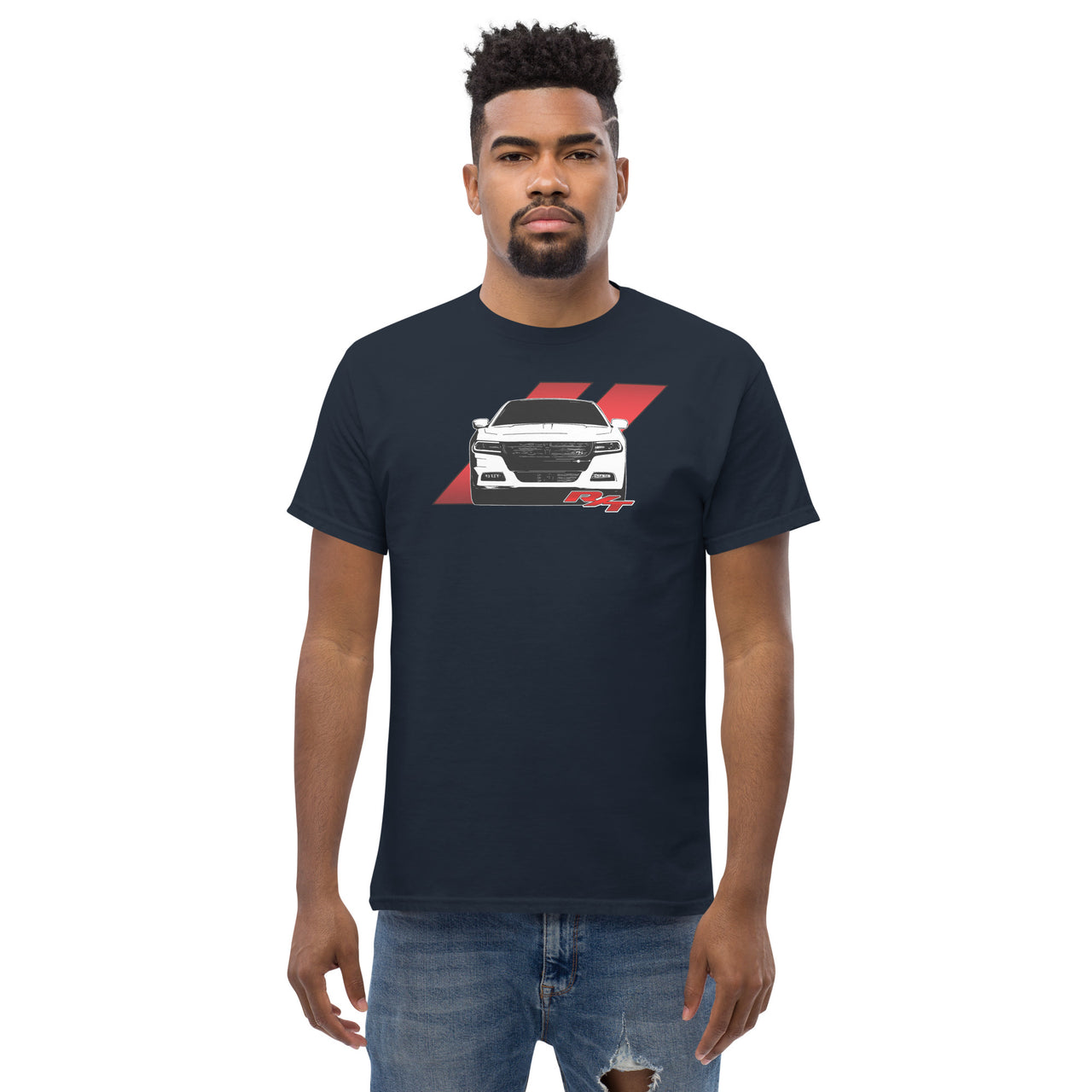 Charger RT T-Shirt With Hash Marks-In-Black-From Aggressive Thread